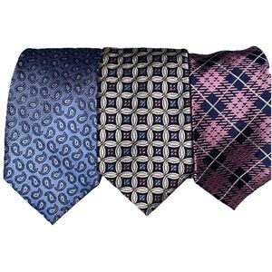 Jos A Bank Signature Gold Executive Collection  Lot 3 Men Ties Silk Made In USA